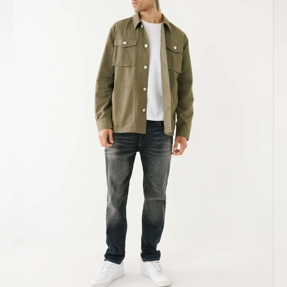 True Religion Military Green Jacket Size Small NWT